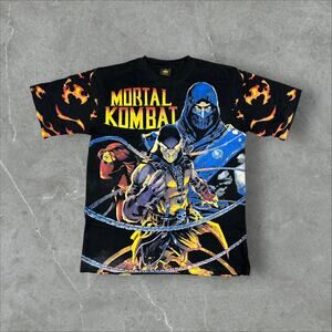 Mortal Kombat Scorpion AOP Double Sided All Over Print Size XL Modern T-Shirt